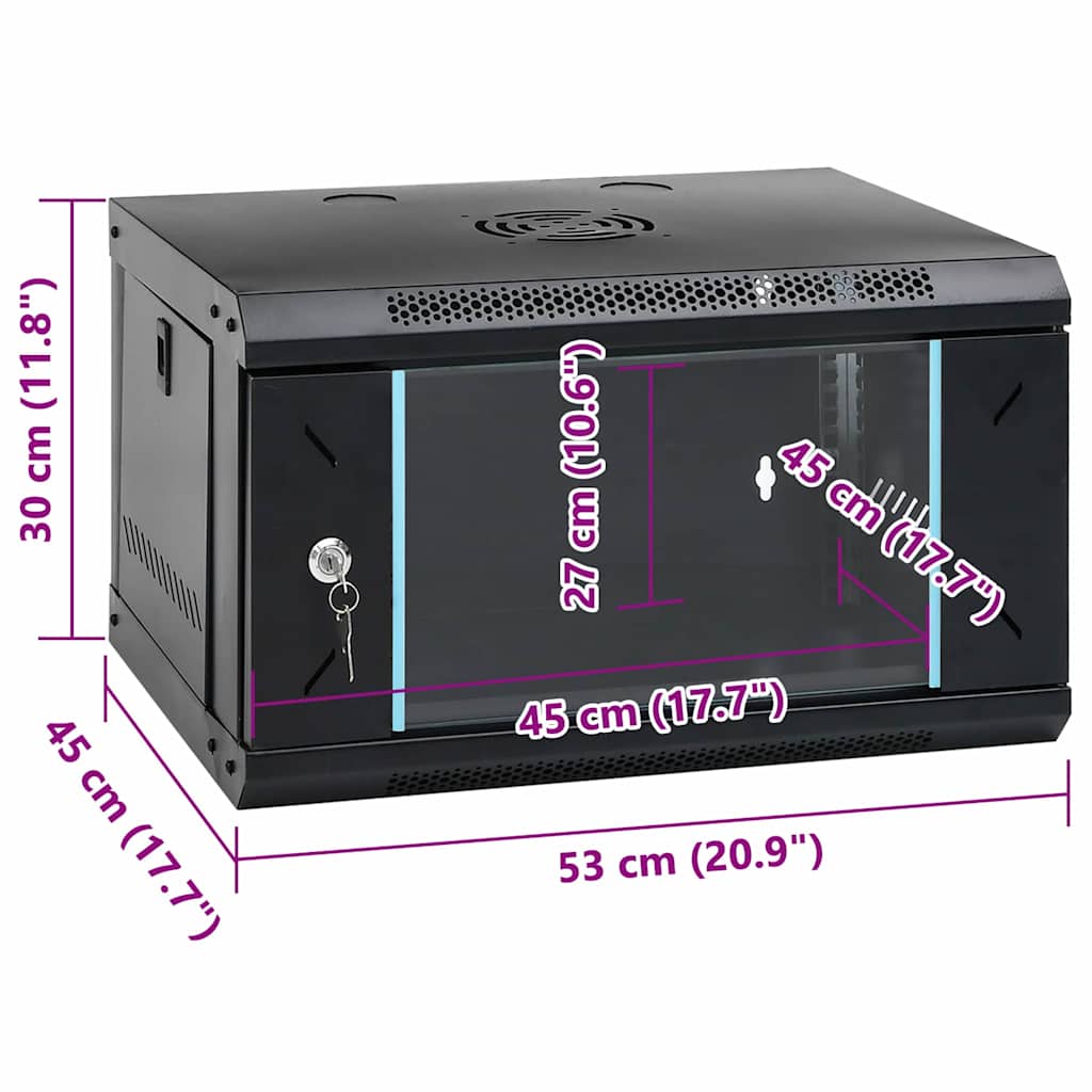 Dulap de rețea cu depozitare Negru 53 x 45 x 30 cm Oțel GartenMobel Dekor