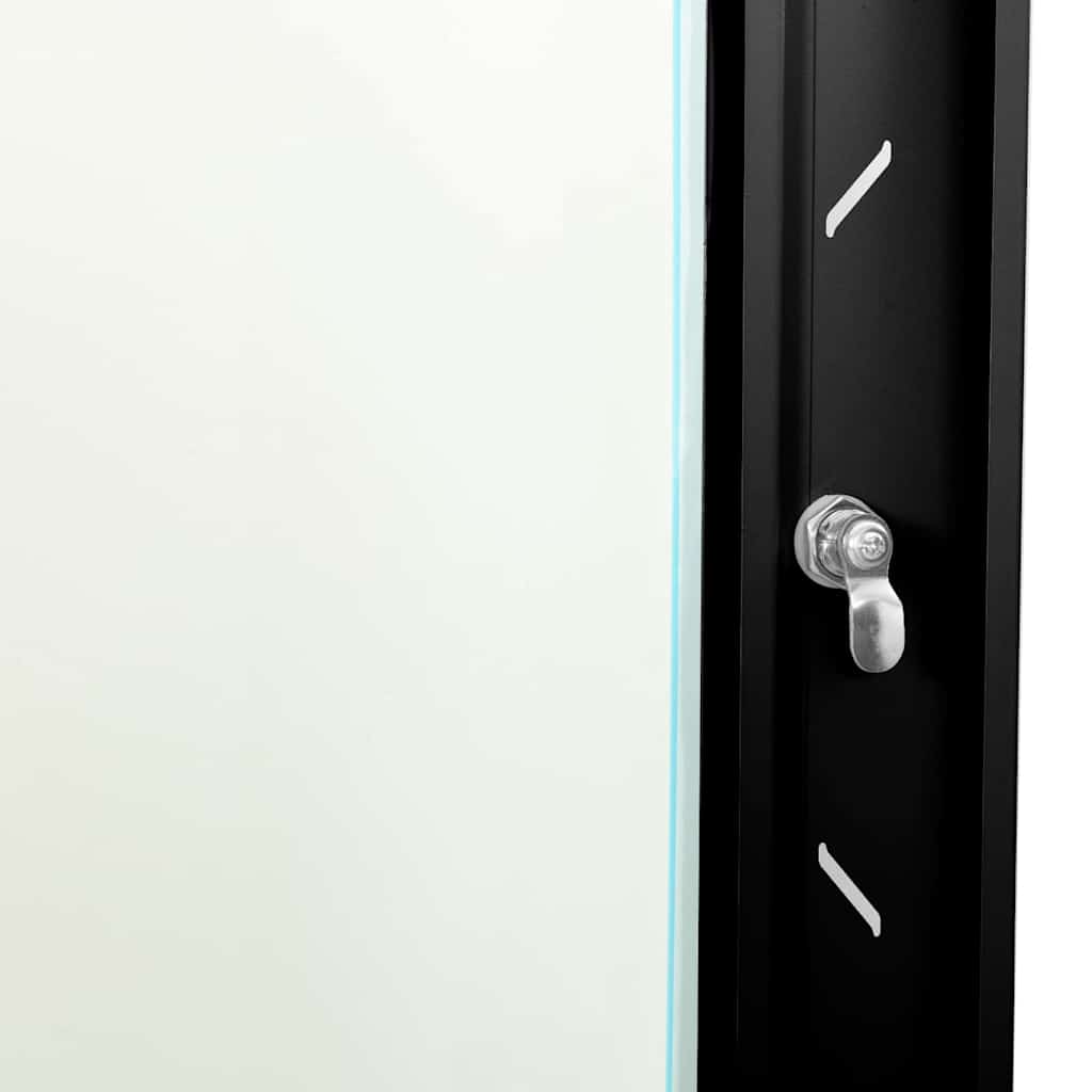 Dulap de rețea cu depozitare Negru 53 x 45 x 30 cm Oțel GartenMobel Dekor