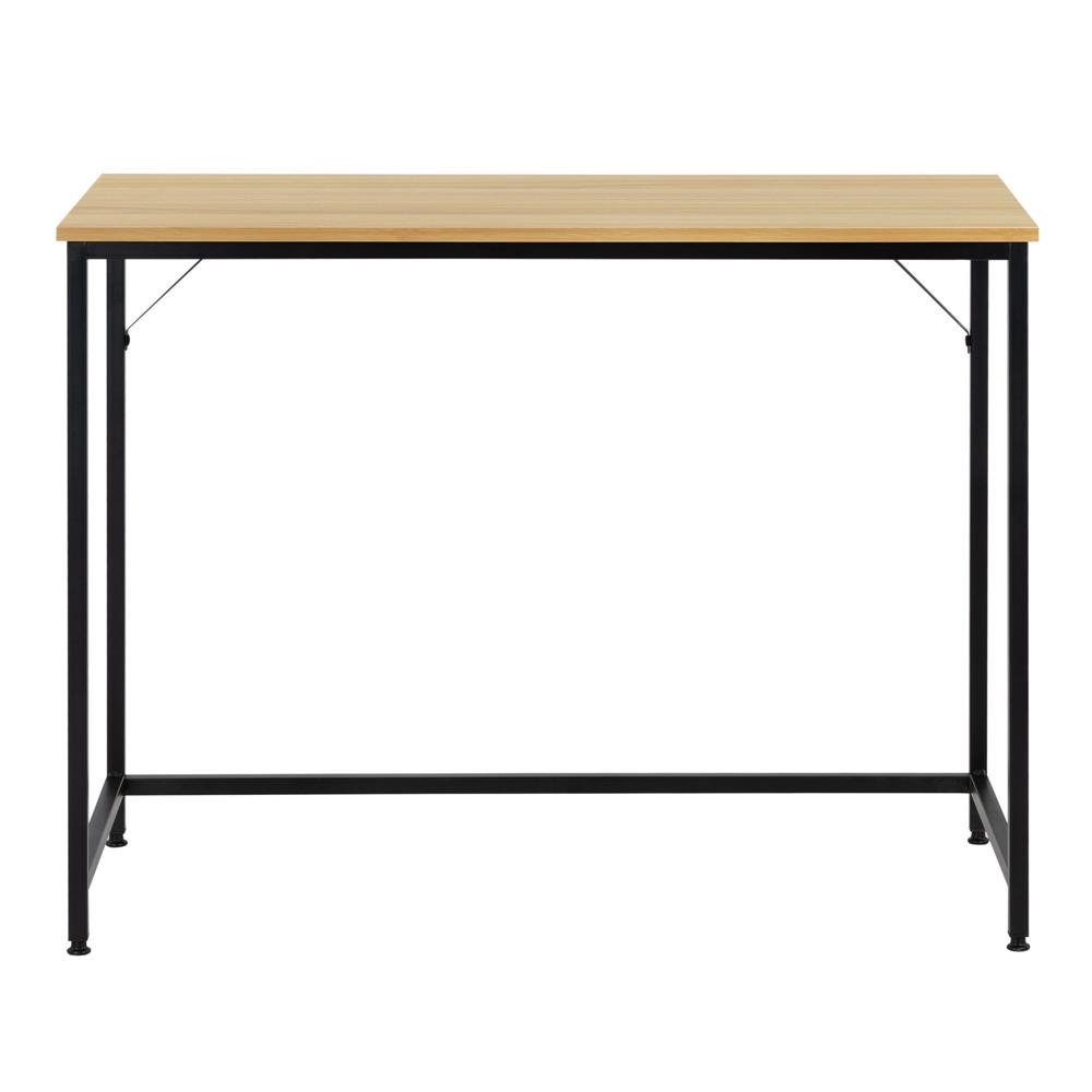 Birou cu blat MDF si cadru metalic, 100x50x76 cm, maro deschis Household NewTrend