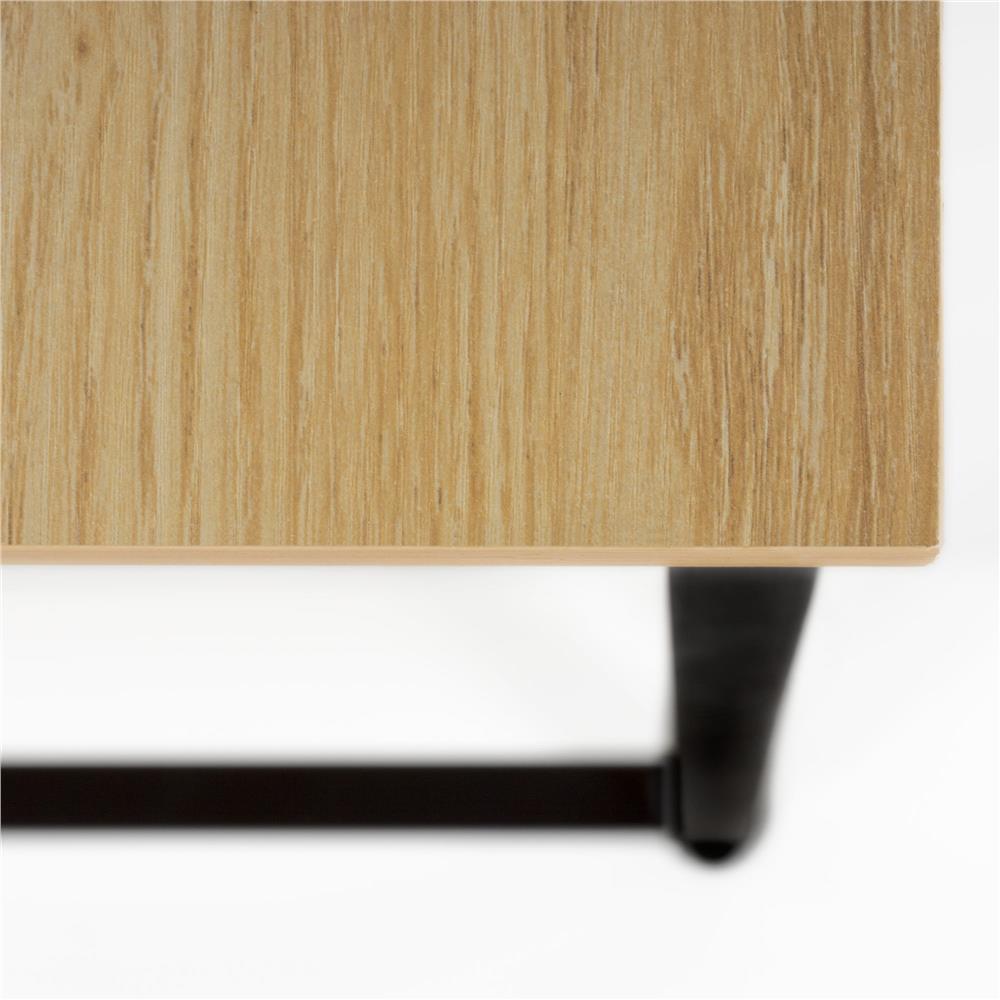 Birou cu blat MDF si cadru metalic, 100x50x76 cm, maro deschis Household NewTrend