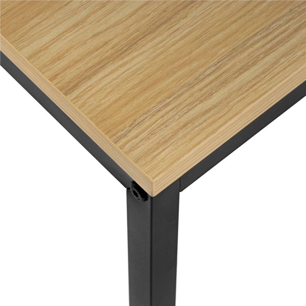 Birou cu blat MDF si rafturi laterale, cadru metalic, 120x48x122 cm, maro deschis Household NewTrend