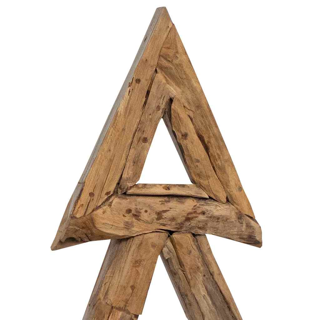 Brad de Crăciun cu suport Maro 90 cm Lemn masiv de tec GartenMobel Dekor