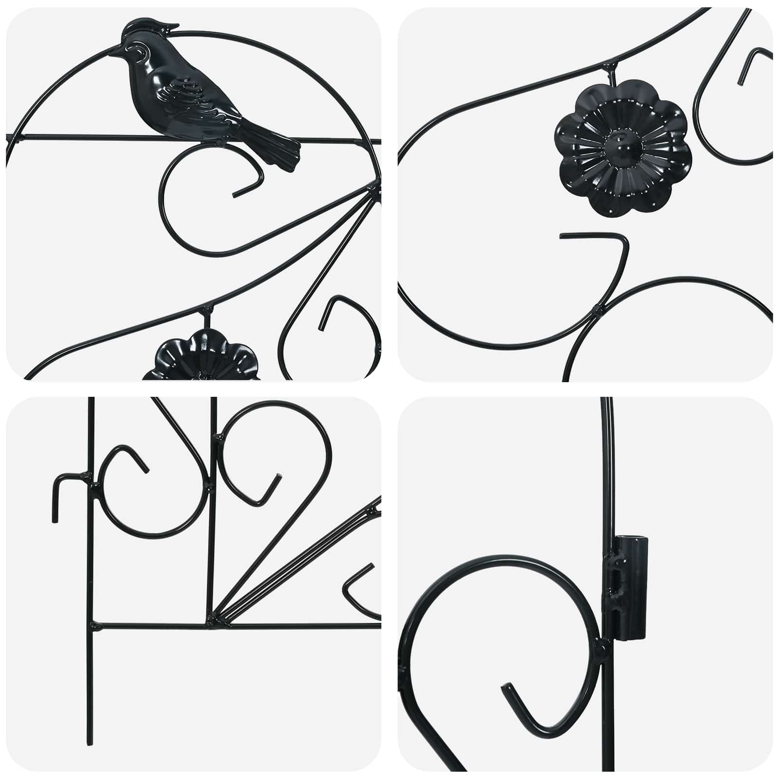 Gard de Grădină Spalier Negru GartenMobel Dekor