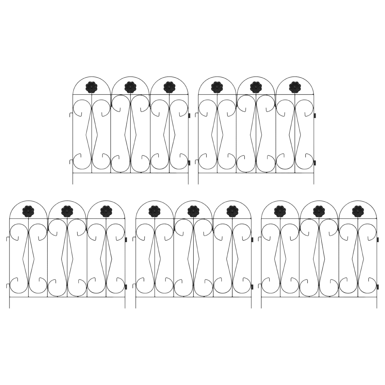 Gard de Grădină Spalier Negru GartenMobel Dekor