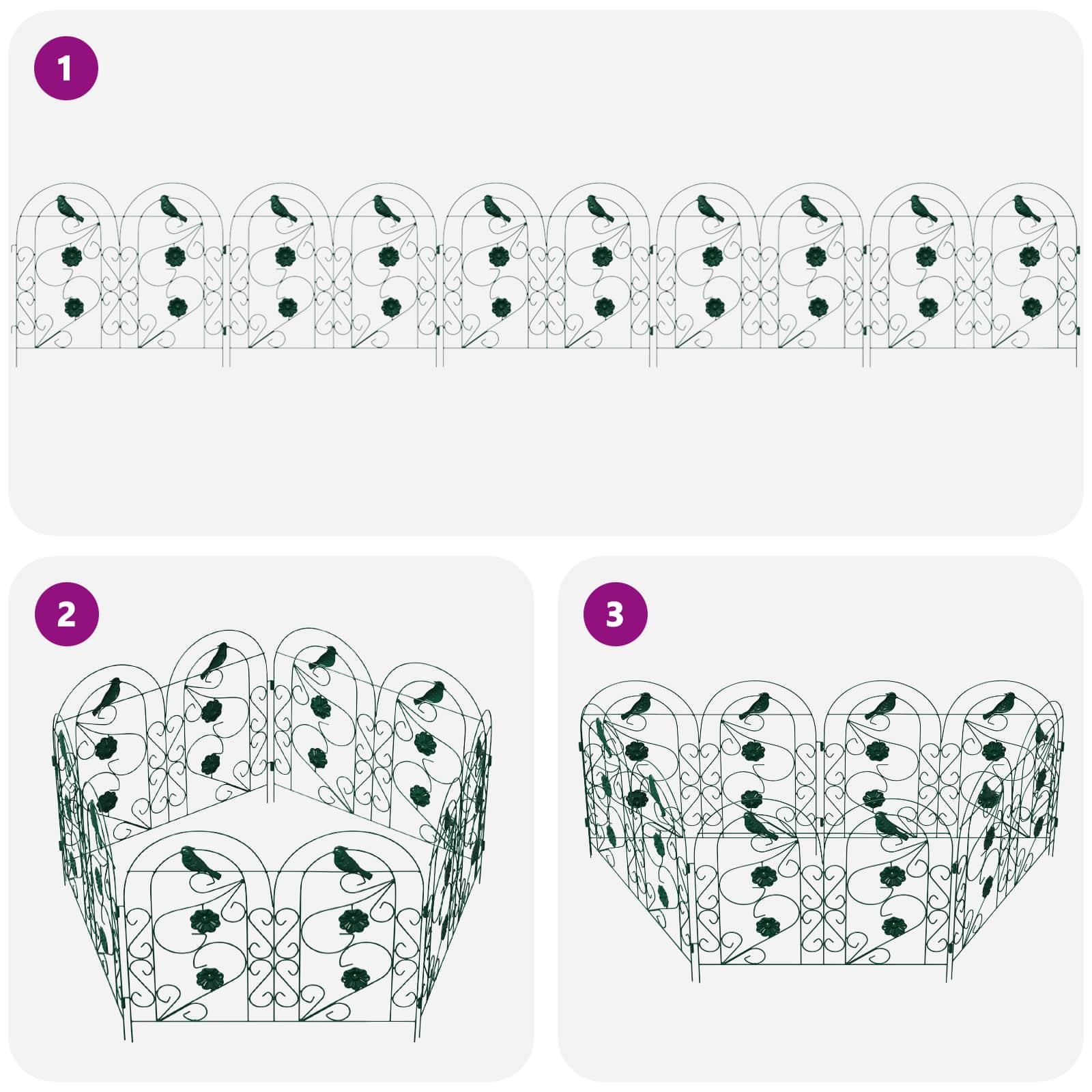 Gard de Grădină Spalier Verde GartenMobel Dekor