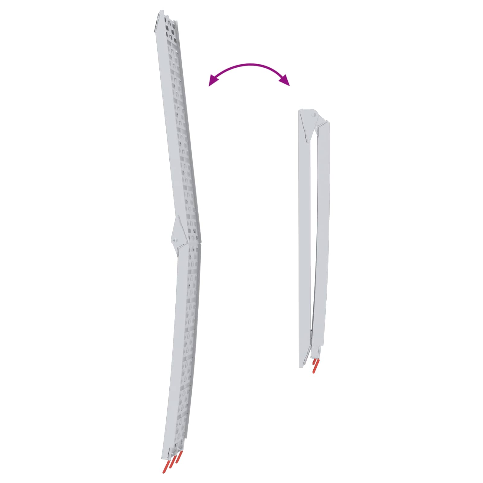 Rampă de Încărcare 2 pcs Argintiu 222 x 29 x 14 cm Aluminiu GartenMobel Dekor