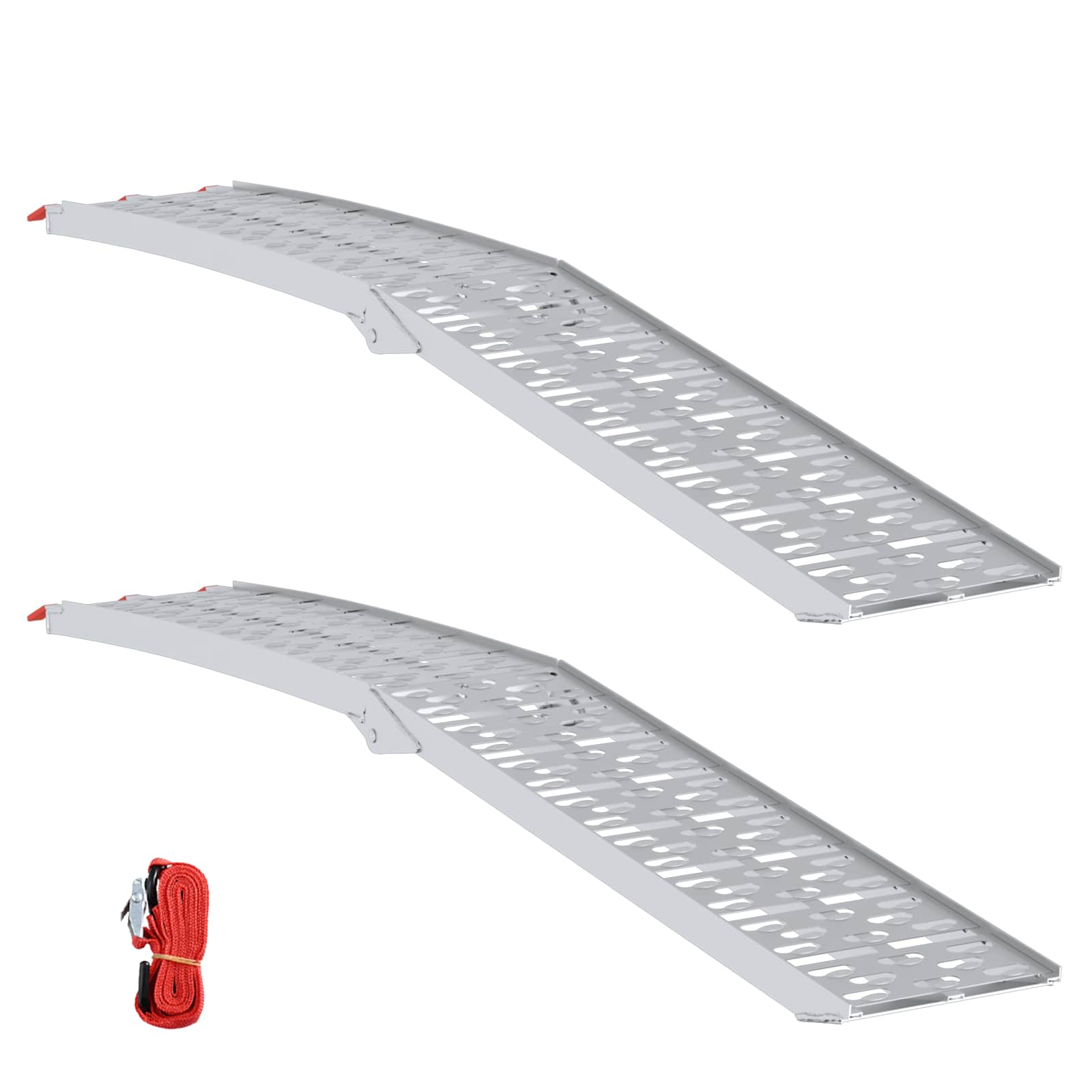 Rampă de Încărcare 2 pcs Argintiu 222 x 29 x 14 cm Aluminiu GartenMobel Dekor
