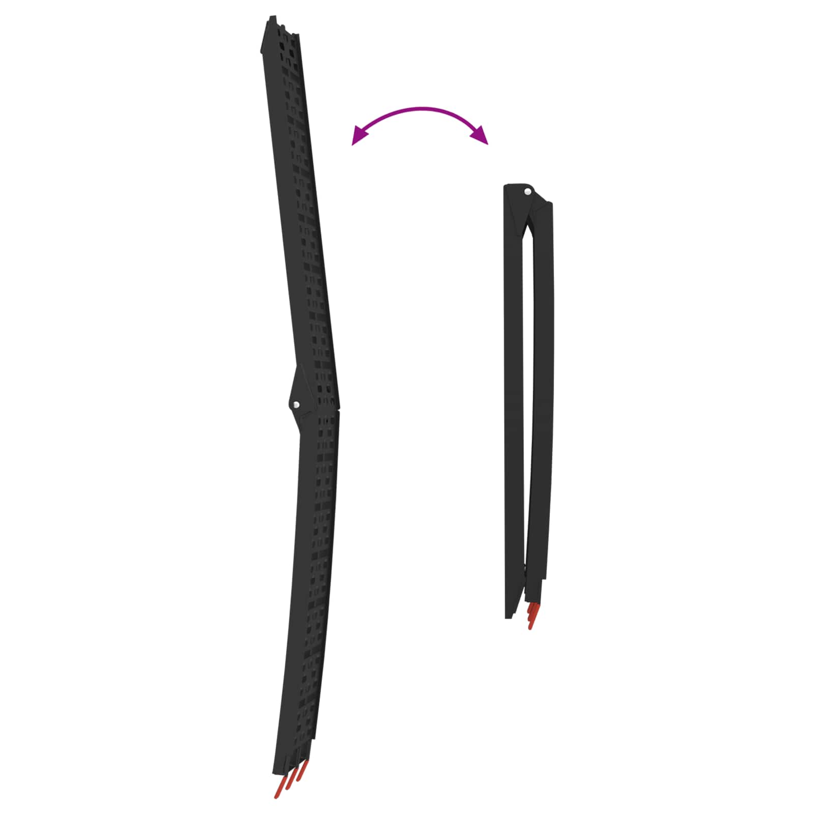 Rampă de Încărcare 2 pcs Negru 222 x 29 x 14 cm Aluminiu GartenMobel Dekor