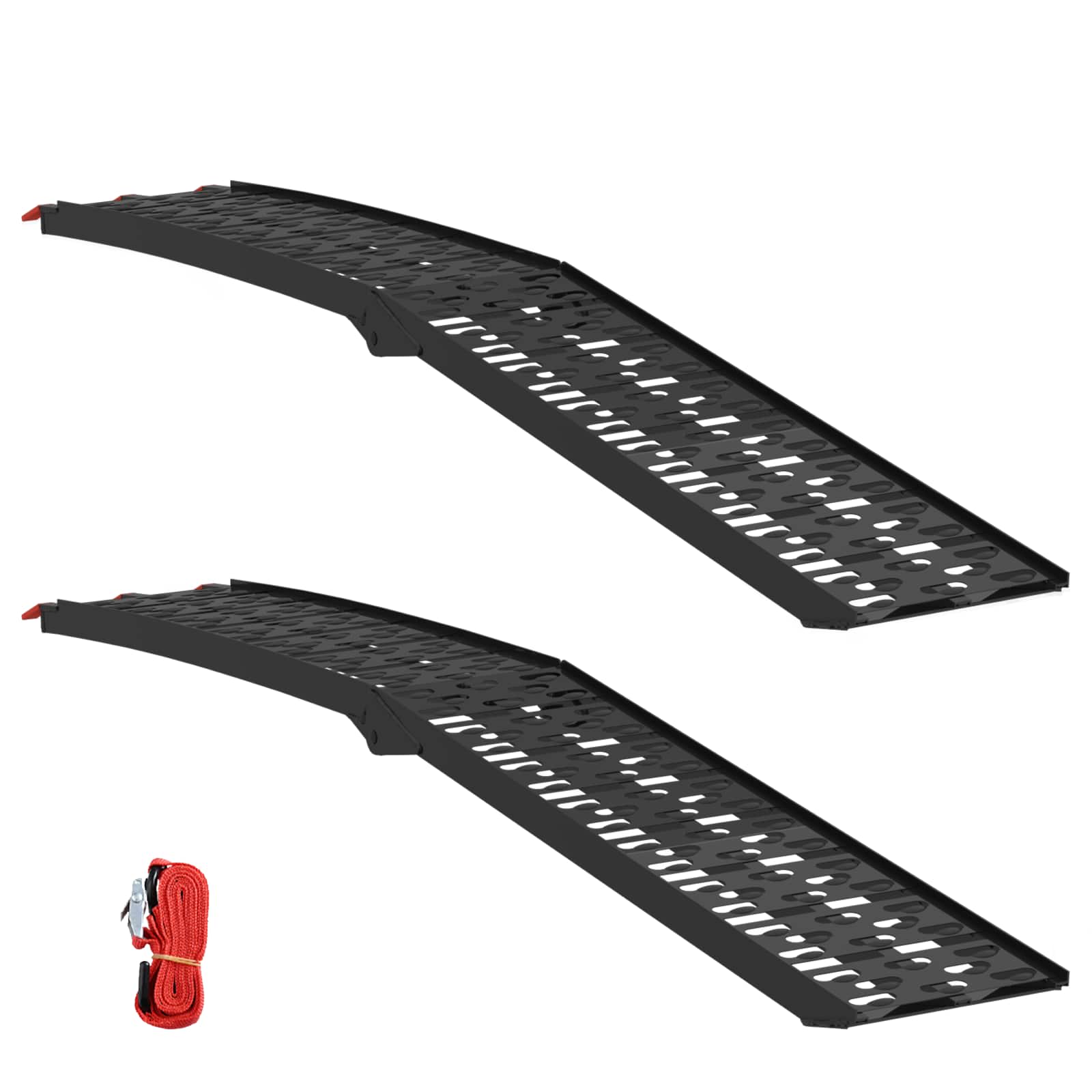 Rampă de Încărcare 2 pcs Negru 222 x 29 x 14 cm Aluminiu GartenMobel Dekor