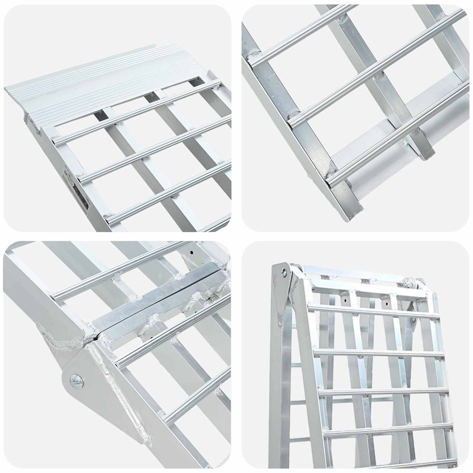 Rampă de Încărcare Argintiu 230 x 44 x 13 cm Aluminiu GartenMobel Dekor