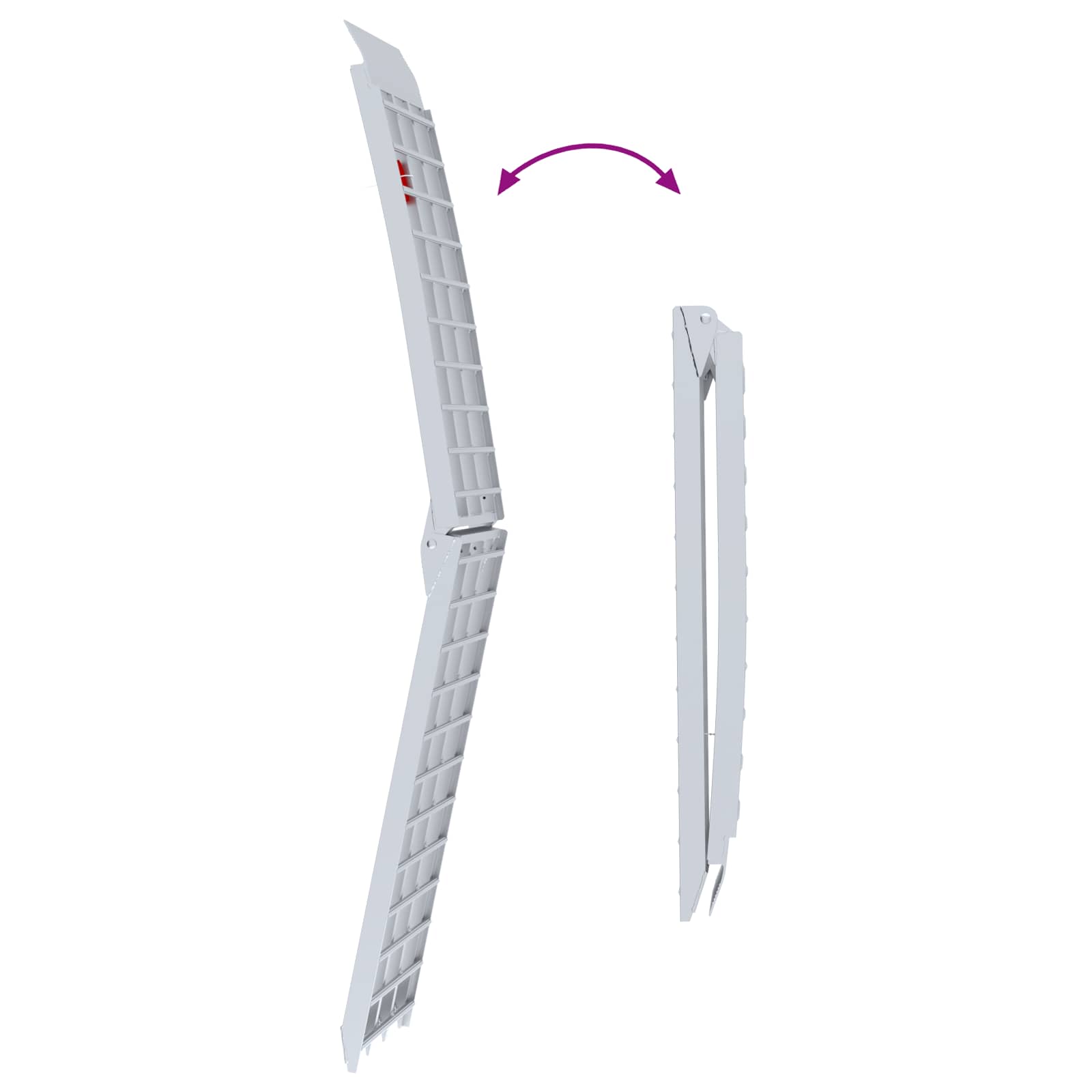 Rampă de Încărcare Argintiu 230 x 44 x 13 cm Aluminiu GartenMobel Dekor