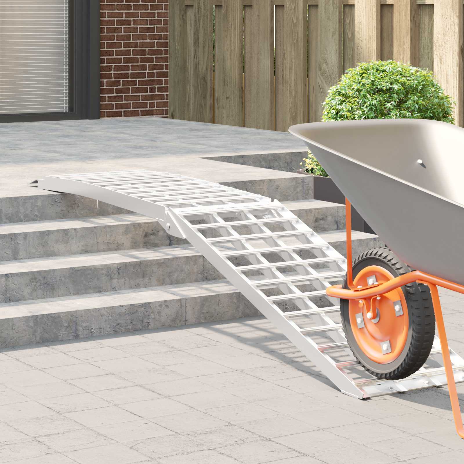 Rampă de Încărcare Argintiu 230 x 44 x 13 cm Aluminiu GartenMobel Dekor