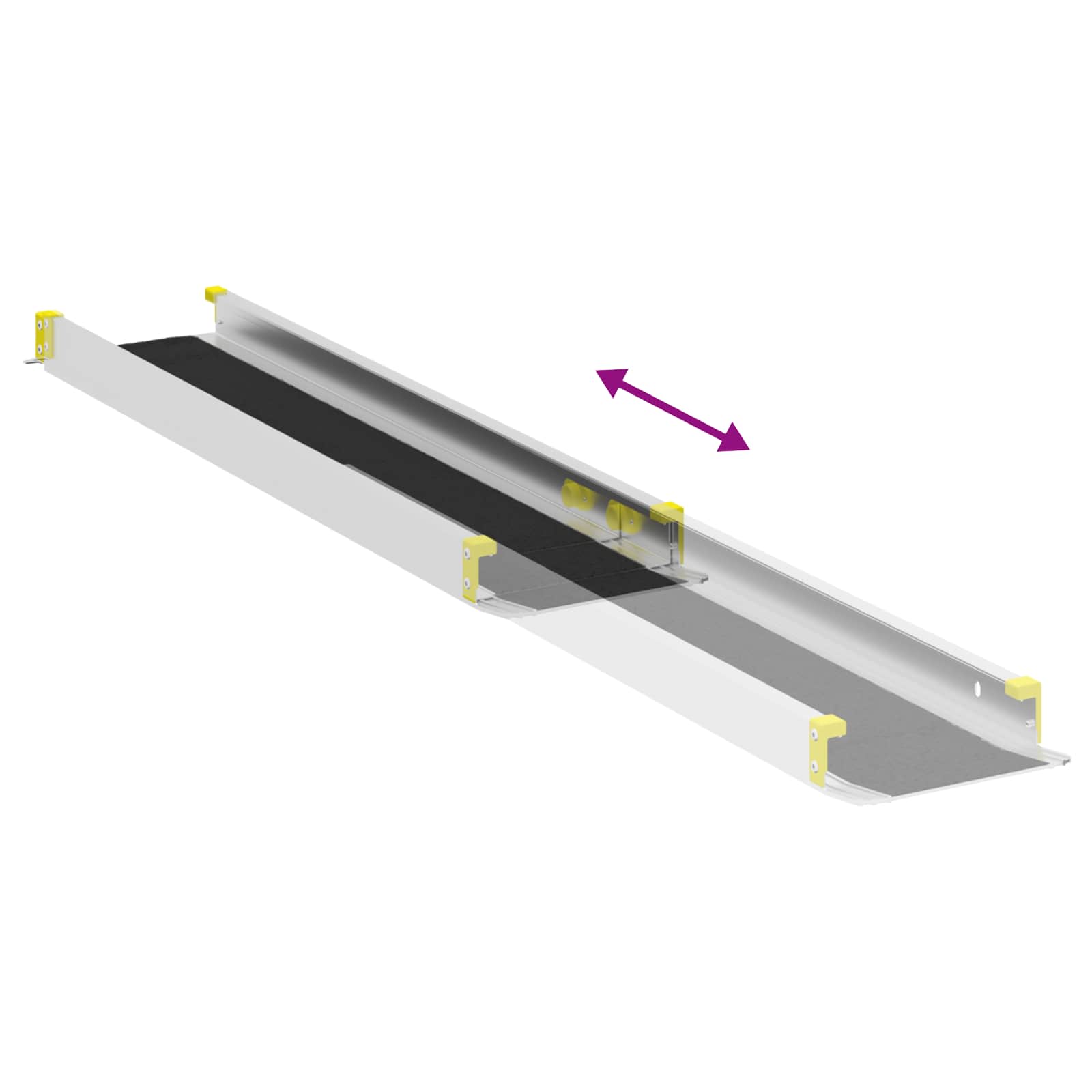 Rampă pentru scaun cu rotile 2 pcs Negru 152 x 19 x 5,5 cm GartenMobel Dekor