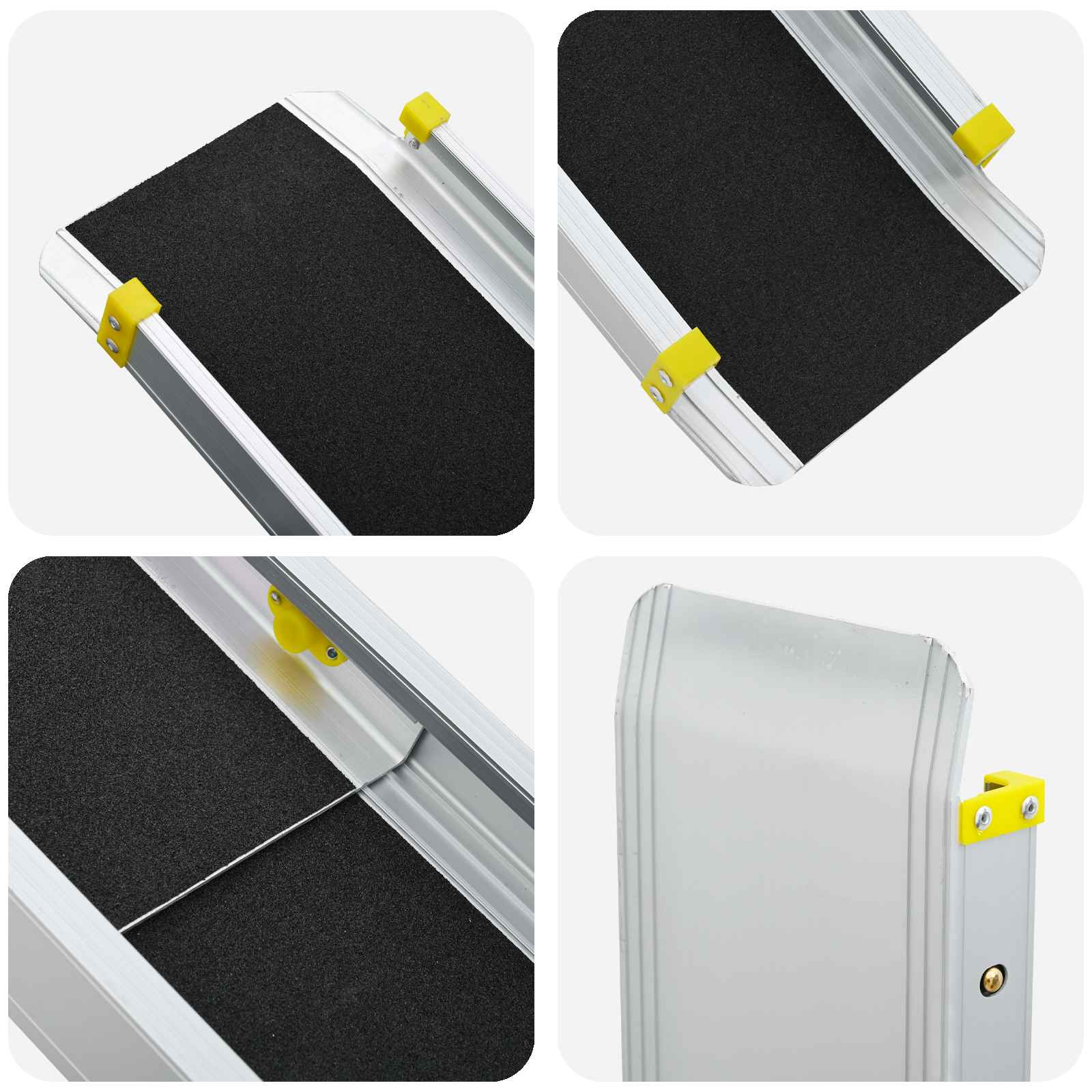 Rampă pentru scaun cu rotile 2 pcs Negru 184,5 x 18,5 x 5 cm GartenMobel Dekor