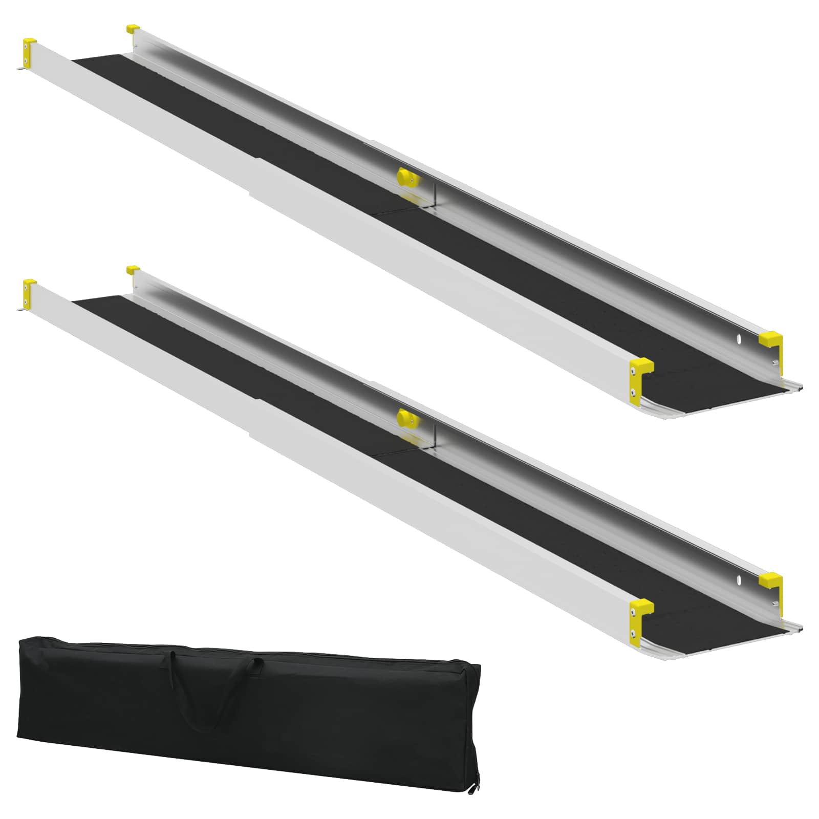 Rampă pentru scaun cu rotile 2 pcs Negru 184,5 x 18,5 x 5 cm GartenMobel Dekor