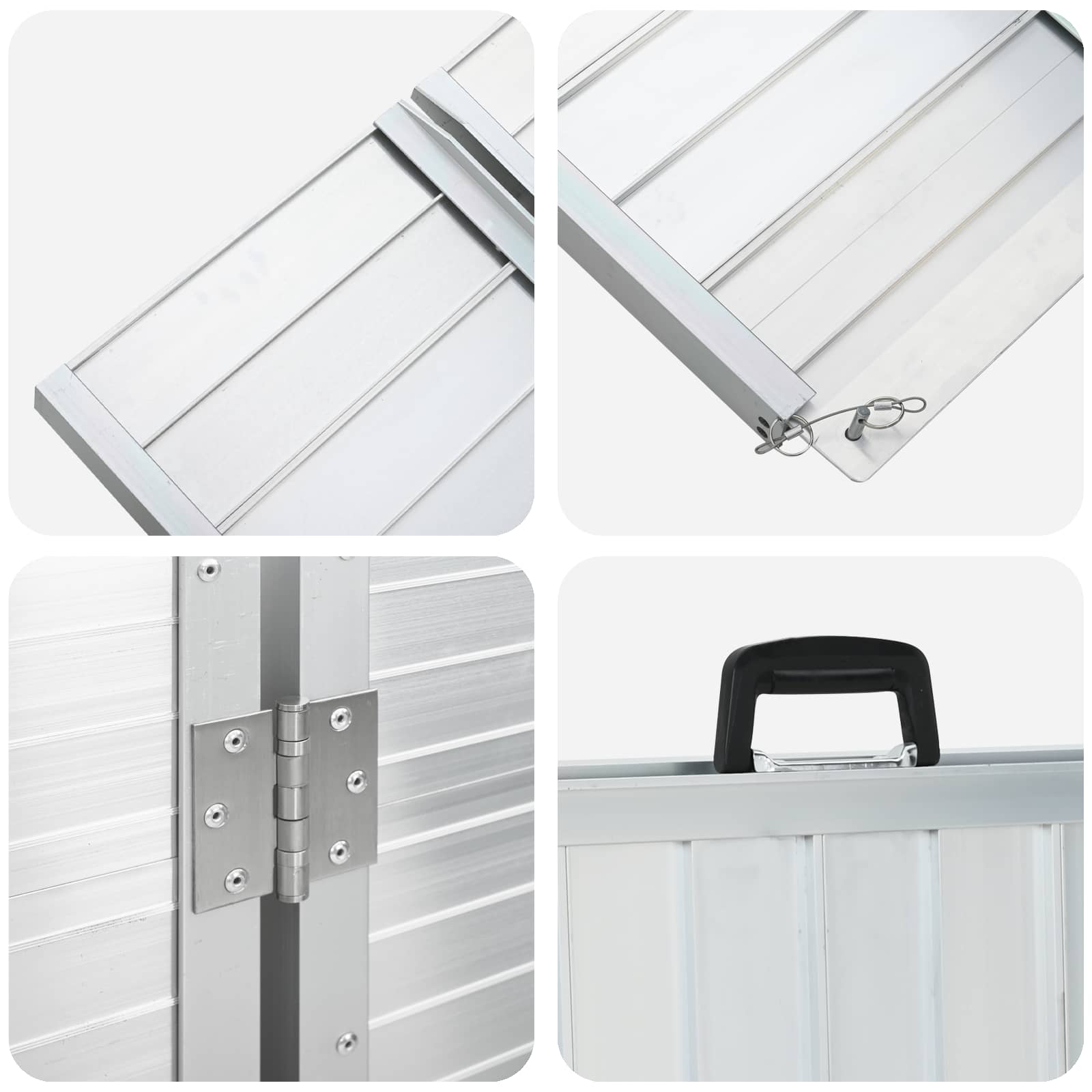 Rampă pentru scaun cu rotile Argintiu 122 x 73,5 x 11 cm GartenMobel Dekor