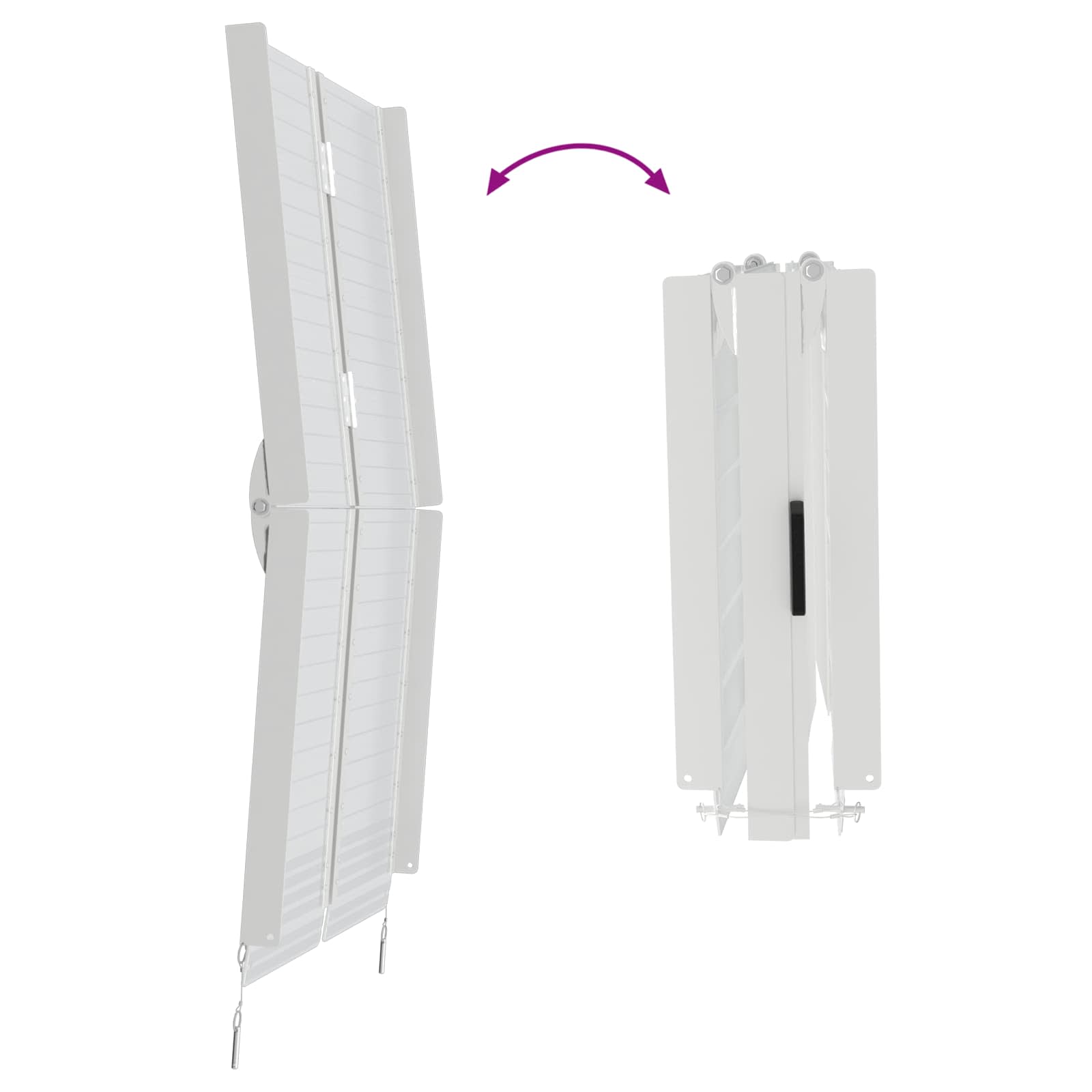 Rampă pentru scaun cu rotile Argintiu 122 x 73,5 x 11 cm GartenMobel Dekor