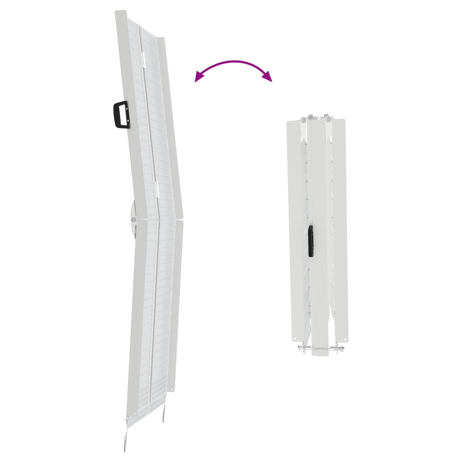 Rampă pentru scaun cu rotile Argintiu 183 x 73 x 11 cm Aluminiu GartenMobel Dekor