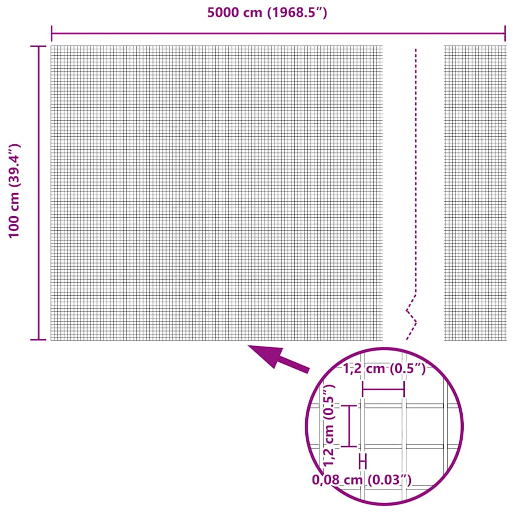 Gard din sârmă sudată Verde 1 x 50 m GartenMobel Dekor