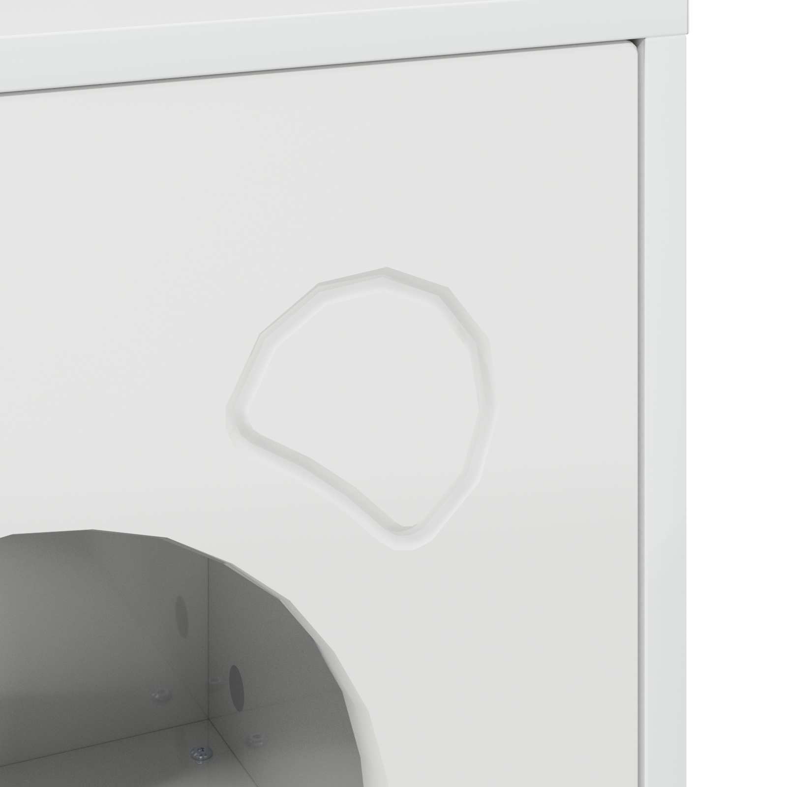 Casa pentru pisici Alb Lucios 42,5 x 40 x 52,5 cm Lemn compozit GartenMobel Dekor