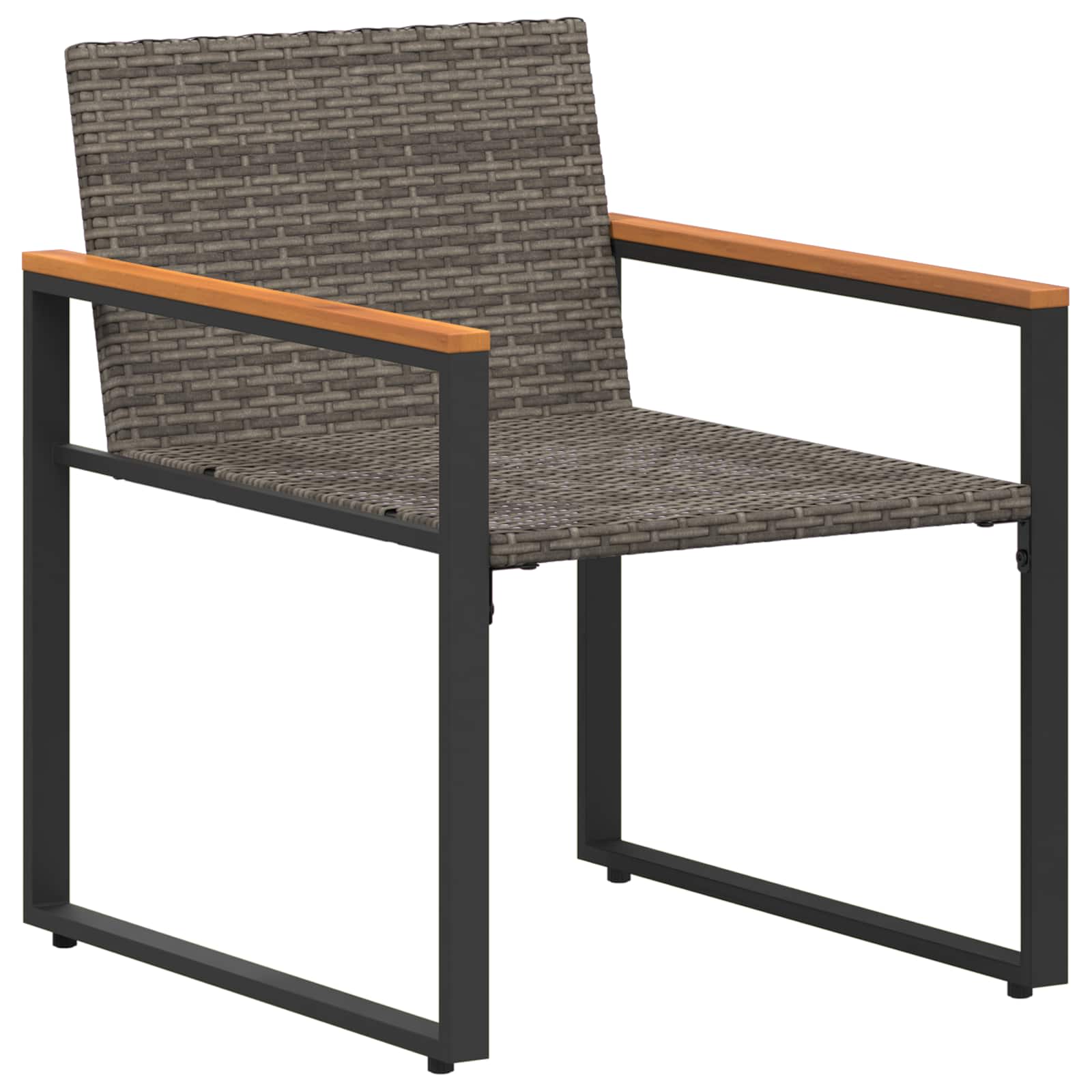 Seturi de mobilier cu pernă 3 pcs Gri și albastru marin Ratan GartenMobel Dekor