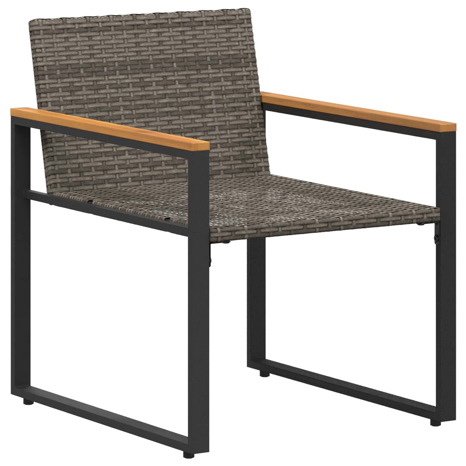 Seturi de mobilier cu pernă 3 pcs Gri și gri închis Ratan GartenMobel Dekor