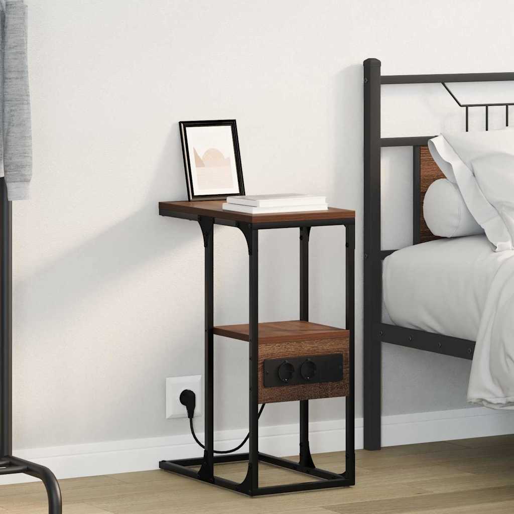 Dulap de noapte Stejar brun 41.5 x 26 x 60.5 cm Lemn compozit GartenMobel Dekor