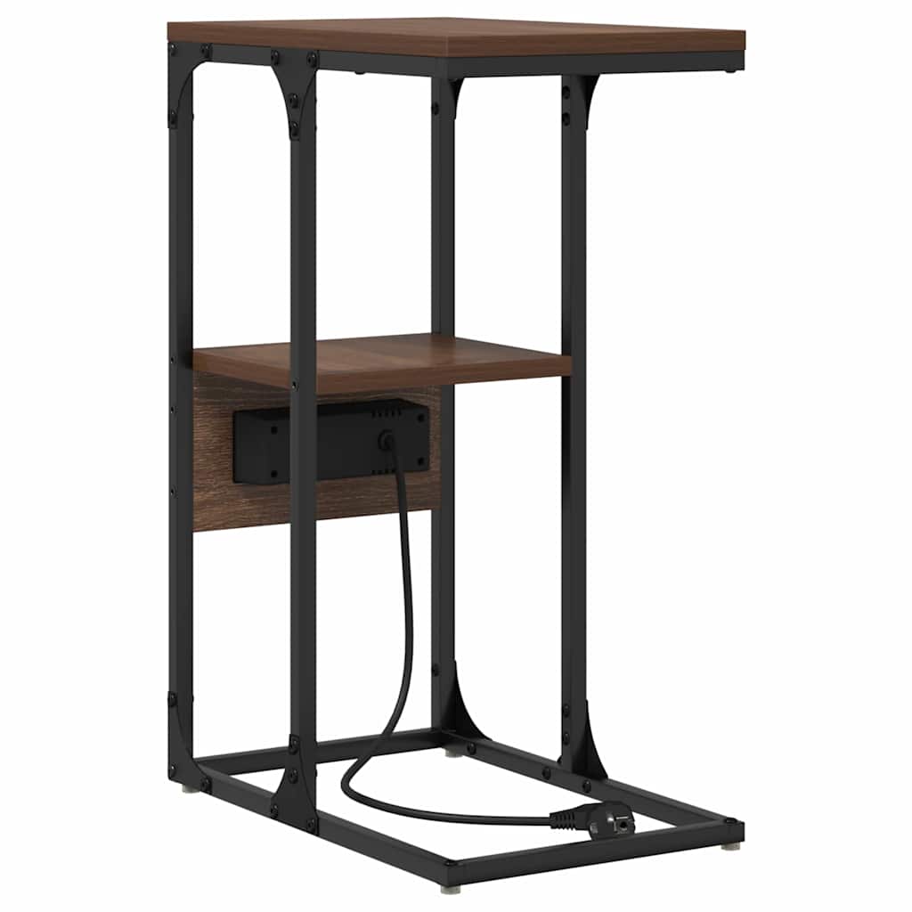 Dulap de noapte Stejar brun 41.5 x 26 x 60.5 cm Lemn compozit GartenMobel Dekor