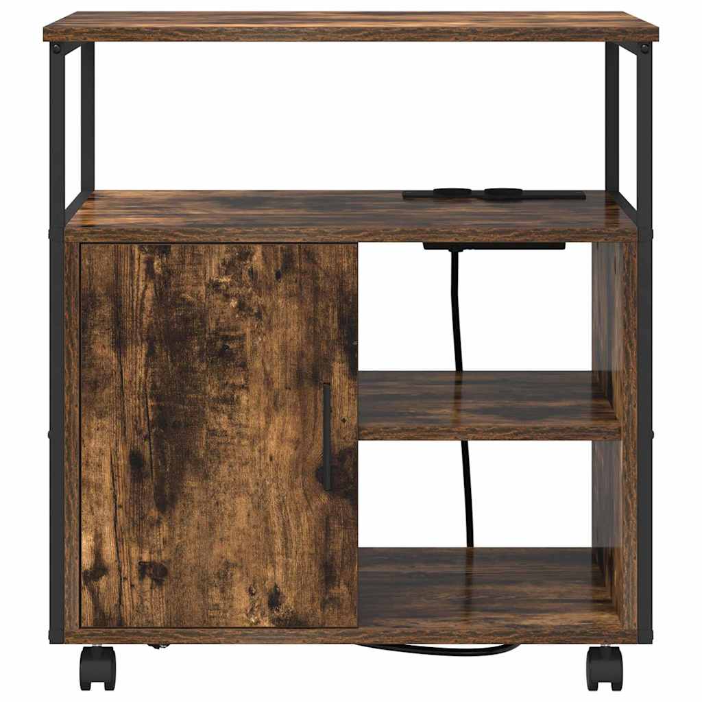 Birou cu Stație de Încărcare Stejar afumat 61 x 46 x 67 cm GartenMobel Dekor