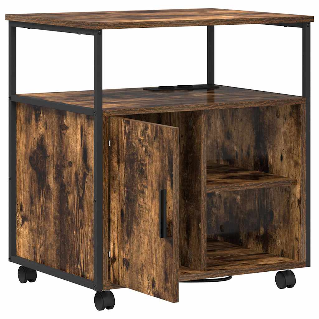 Birou cu Stație de Încărcare Stejar afumat 61 x 46 x 67 cm GartenMobel Dekor