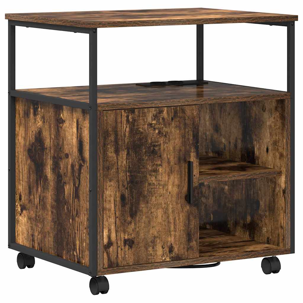 Birou cu Stație de Încărcare Stejar afumat 61 x 46 x 67 cm GartenMobel Dekor