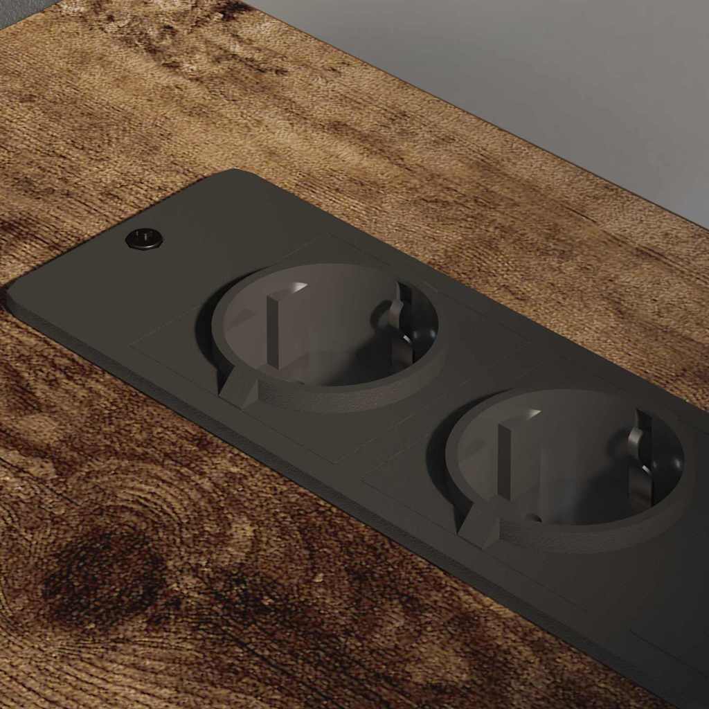 Dulap de birou Stejar afumat 76 x 41 x 72 cm Lemn compozit GartenMobel Dekor