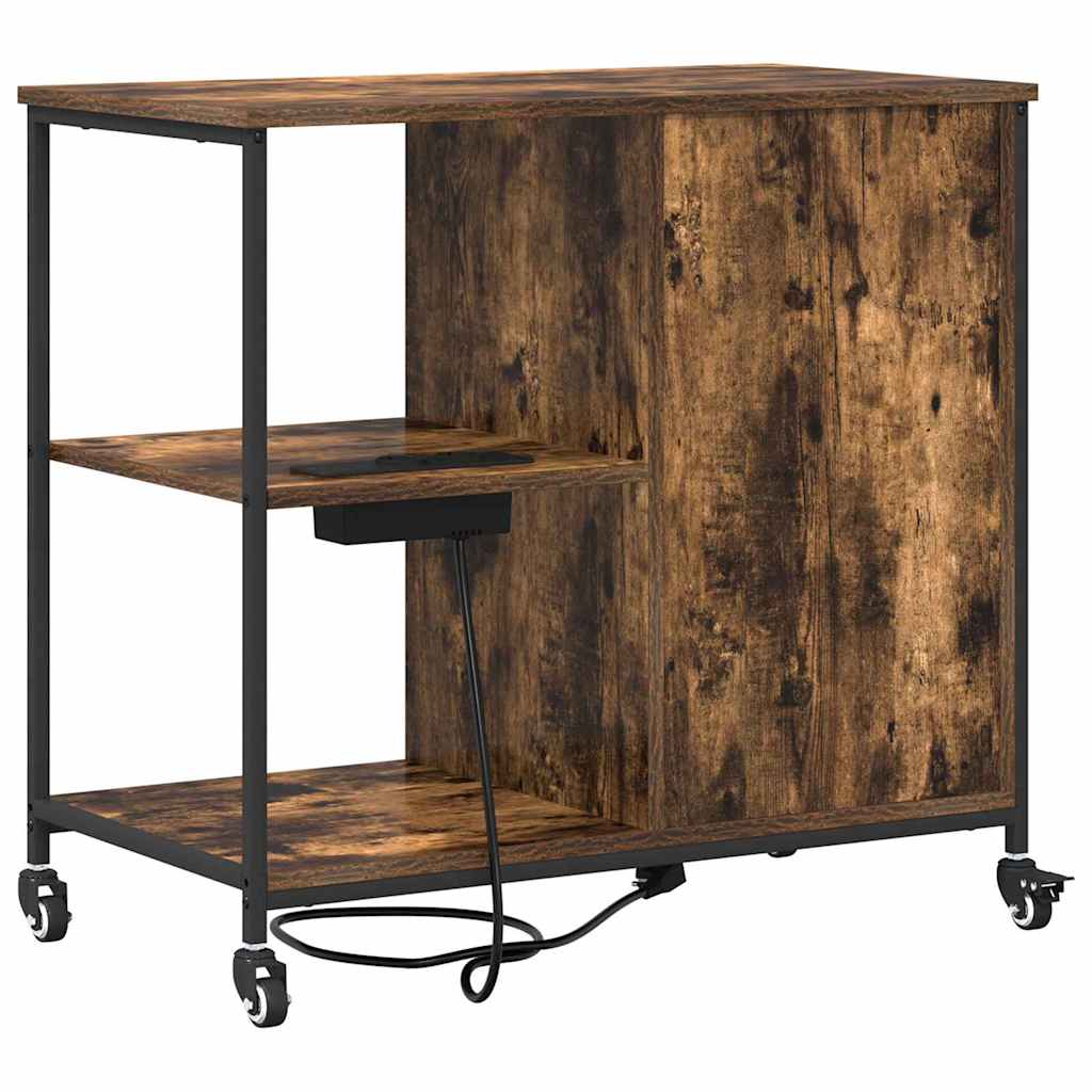 Dulap de birou Stejar afumat 76 x 41 x 72 cm Lemn compozit GartenMobel Dekor