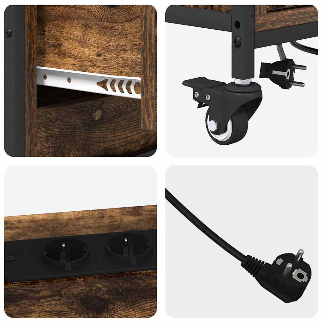 Dulap de birou Stejar afumat 76 x 41 x 72 cm Lemn compozit GartenMobel Dekor