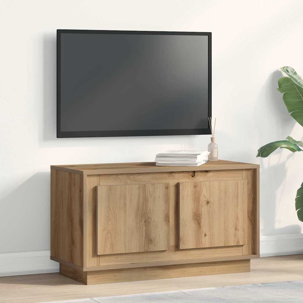 Cabinet TV stejar artizanal 80 x 35 x 45 cm Lemn compozit GartenMobel Dekor