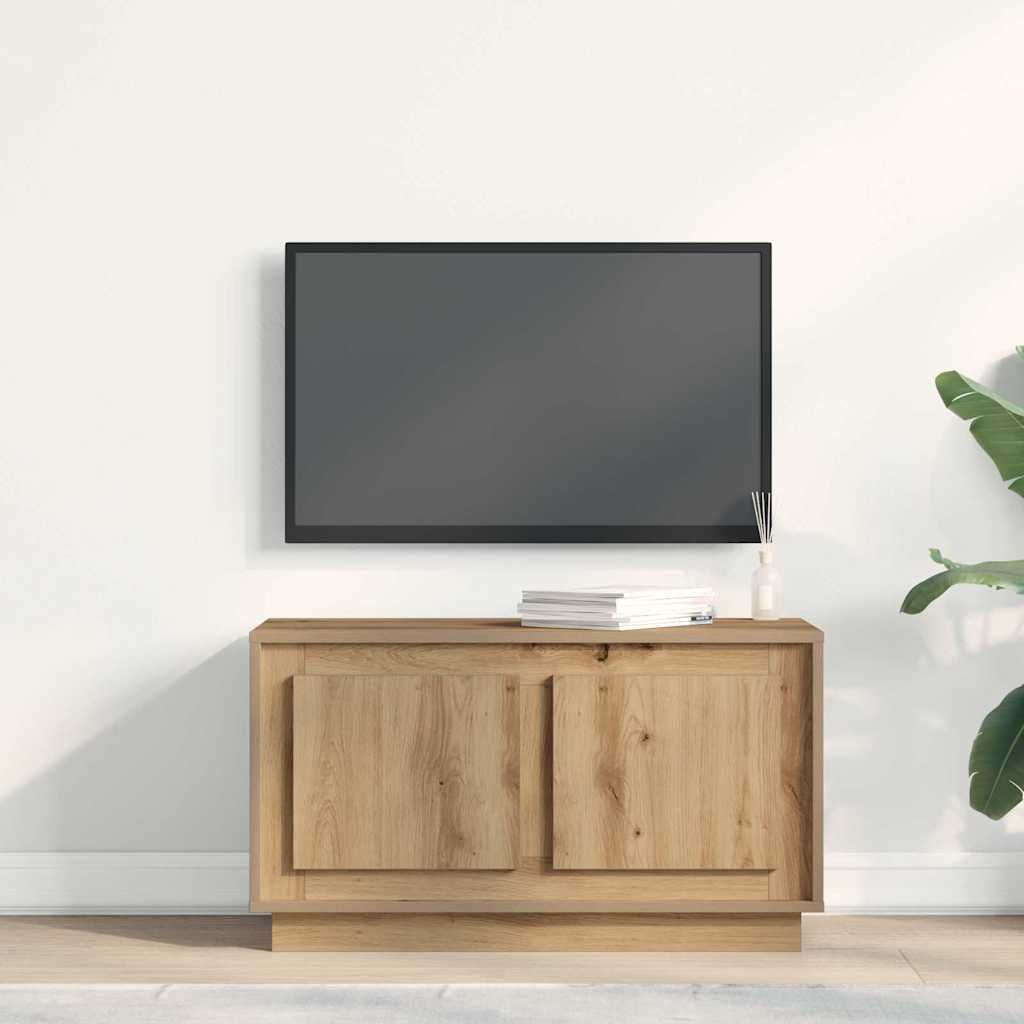 Cabinet TV stejar artizanal 80 x 35 x 45 cm Lemn compozit GartenMobel Dekor