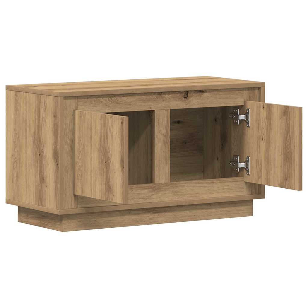 Cabinet TV stejar artizanal 80 x 35 x 45 cm Lemn compozit GartenMobel Dekor