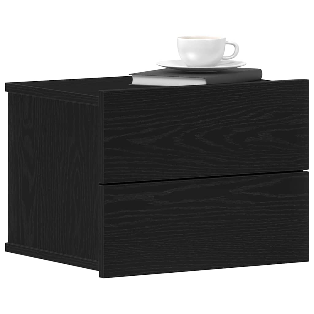 Dulap de noapte Stejar Negru 40 x 30 x 30 cm Lemn compozit GartenMobel Dekor