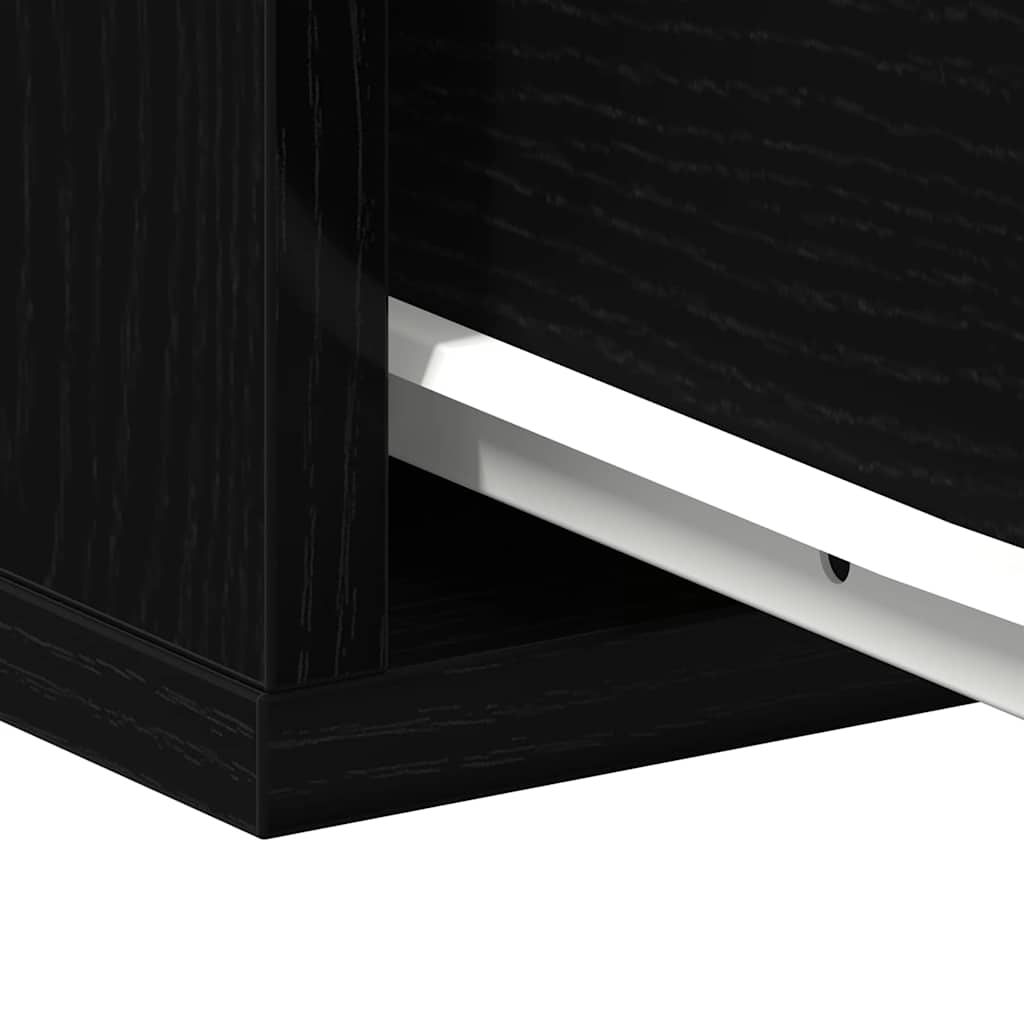 Dulap de noapte Stejar Negru 40 x 30 x 30 cm Lemn compozit GartenMobel Dekor