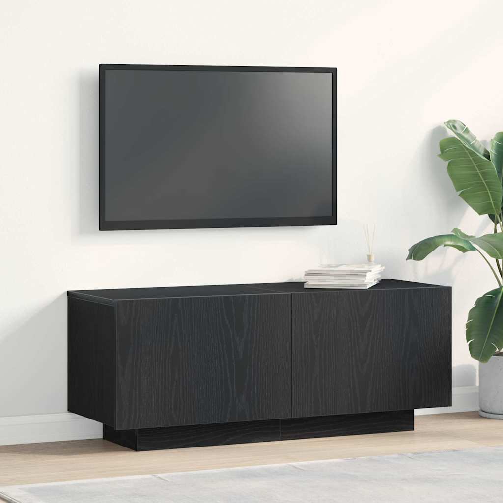 Cabinet TV Stejar Negru 100 x 35 x 40 cm Lemn compozit GartenMobel Dekor