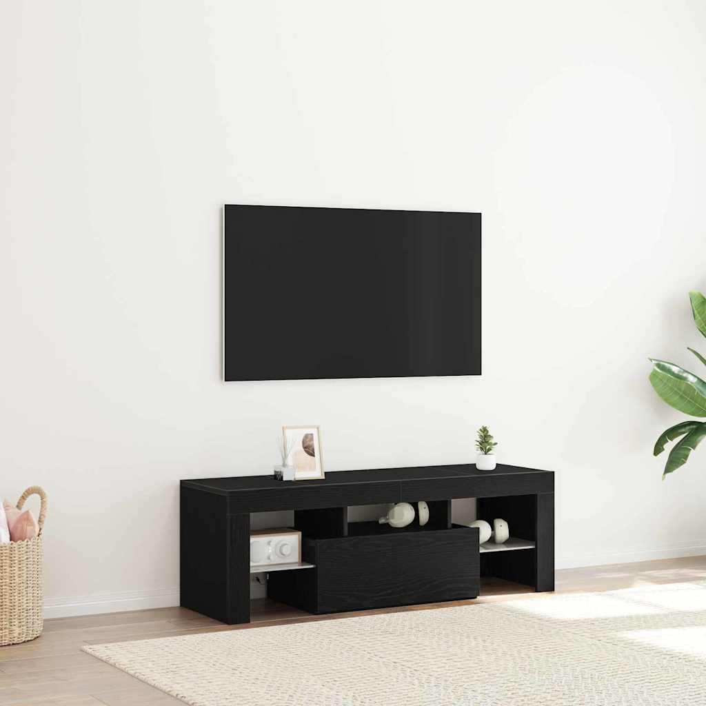 Cabinet TV Stejar Negru 120 x 35 x 40 cm Lemn compozit GartenMobel Dekor