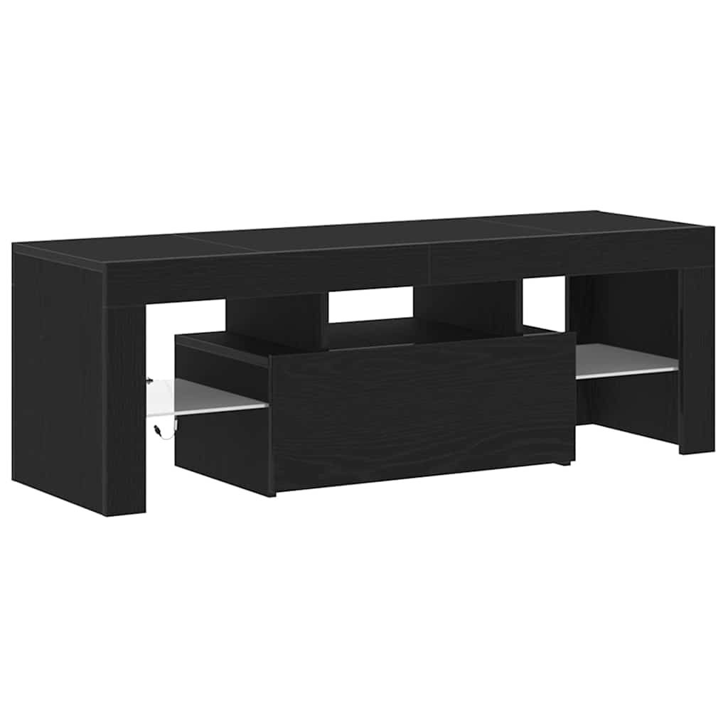 Cabinet TV Stejar Negru 120 x 35 x 40 cm Lemn compozit GartenMobel Dekor