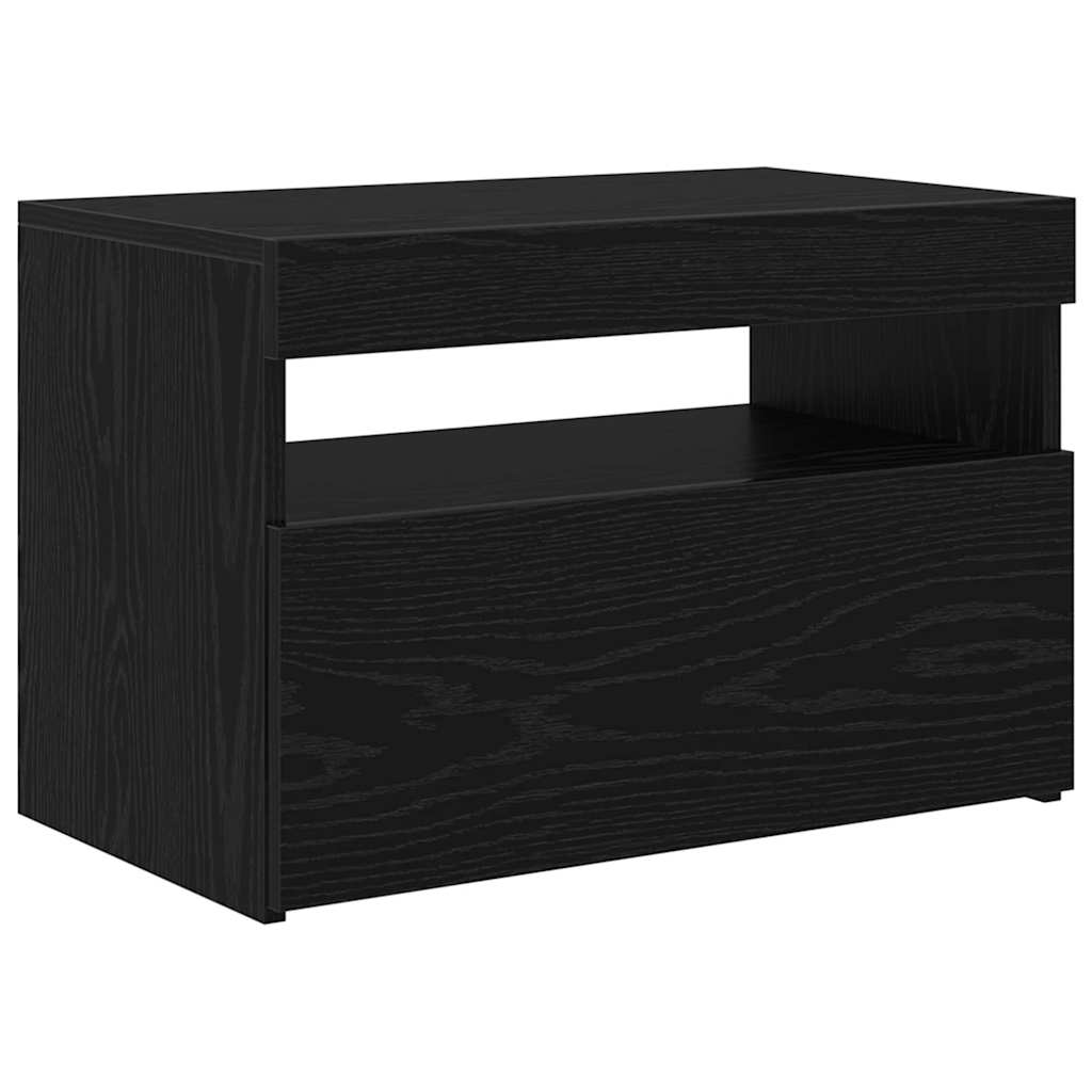 Cabinet TV Stejar Negru 60 x 35 x 40 cm Lemn compozit GartenMobel Dekor