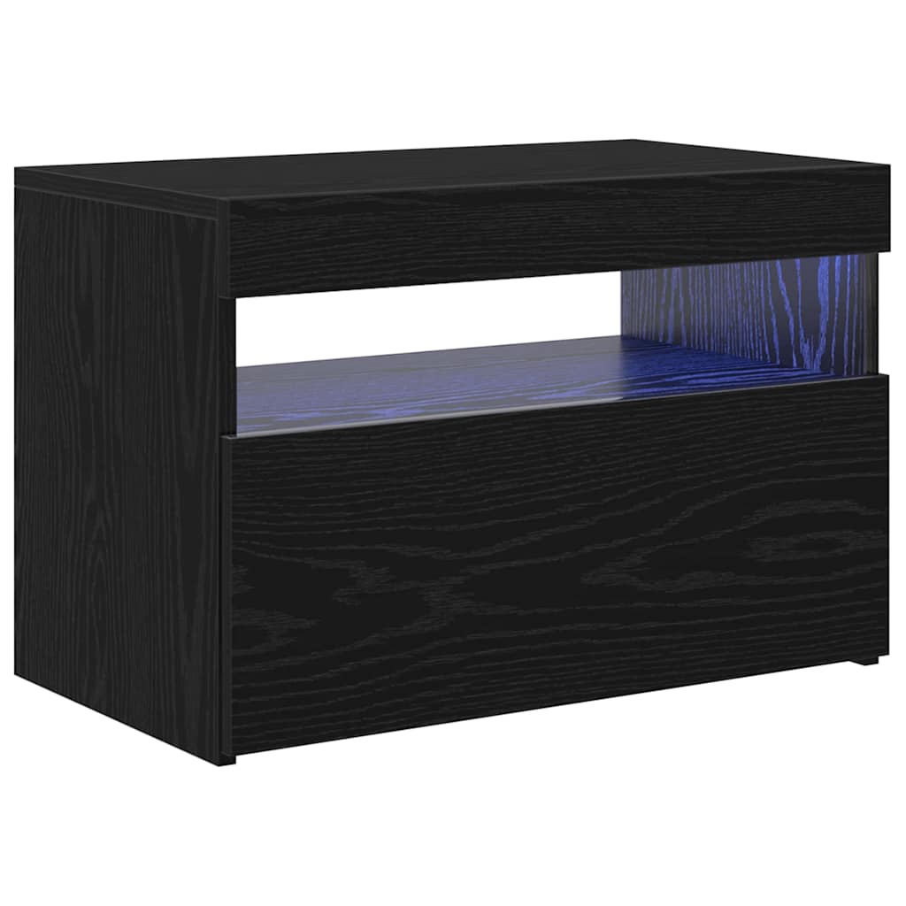 Cabinet TV Stejar Negru 60 x 35 x 40 cm Lemn compozit GartenMobel Dekor