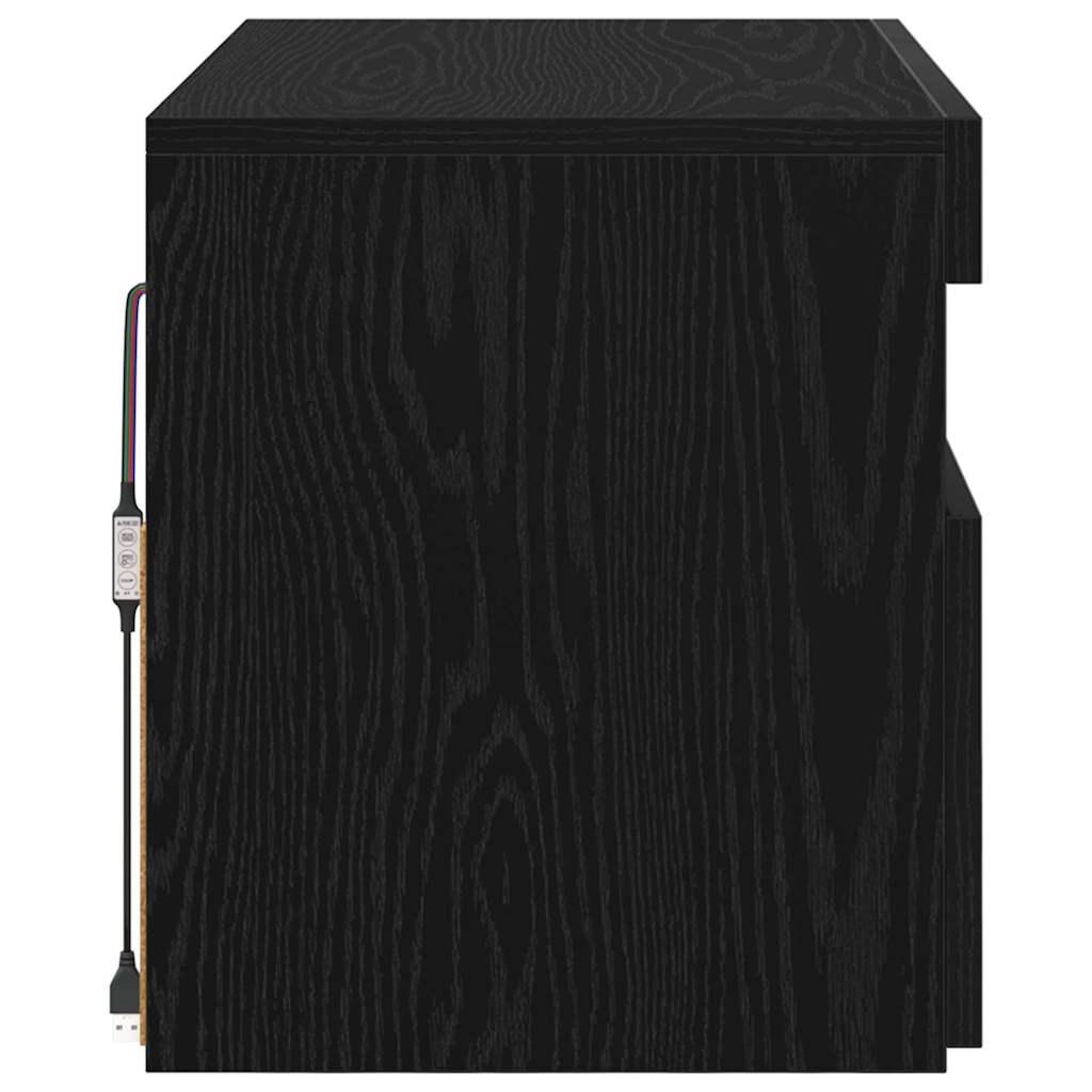 Cabinet TV Stejar Negru 60 x 35 x 40 cm Lemn compozit GartenMobel Dekor