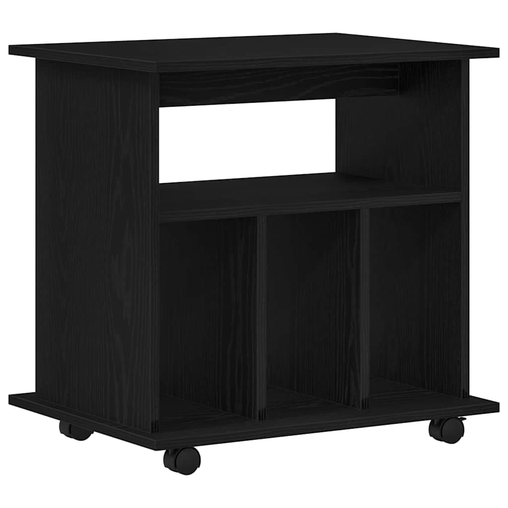 Cabinet mobil Stejar Negru 60 x 45 x 55 cm Lemn compozit GartenMobel Dekor