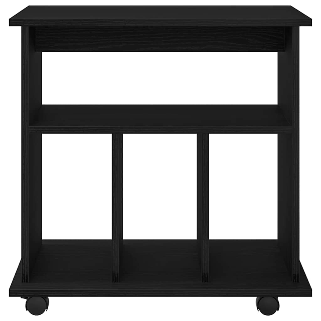 Cabinet mobil Stejar Negru 60 x 45 x 55 cm Lemn compozit GartenMobel Dekor