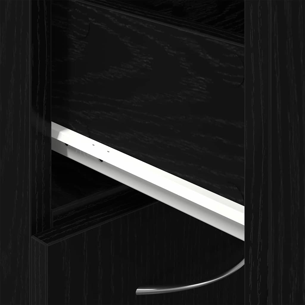 Dulap de Baie Stejar Negru 25 x 25 x 170 cm Lemn compozit GartenMobel Dekor