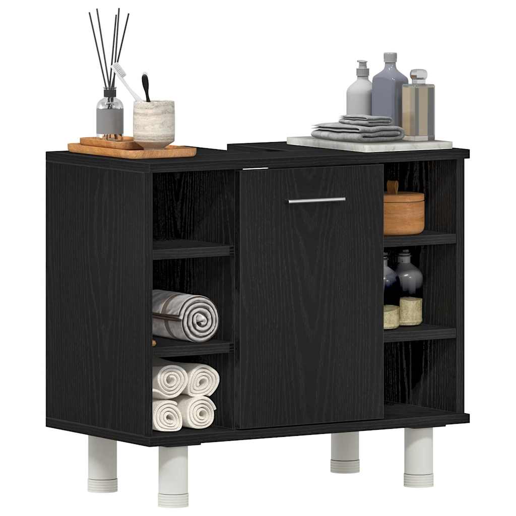 Dulap de Baie cu ușă Stejar Negru 60 x 32 x 54 cm Lemn compozit GartenMobel Dekor