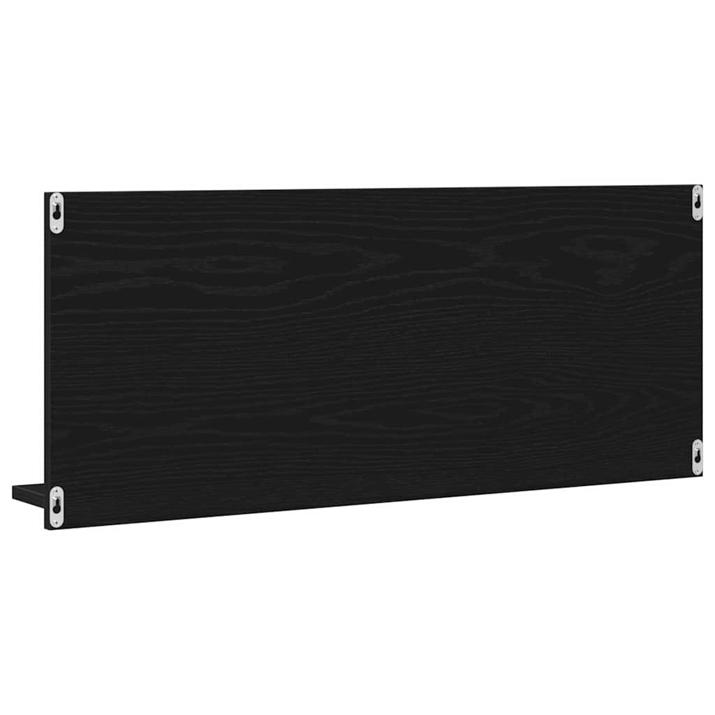 Raft cu Oglindă Stejar Negru 90 x 10,5 x 37 cm Lemn compozit GartenMobel Dekor